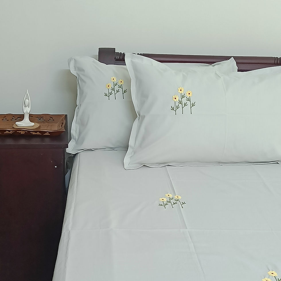 Thumbnail: Premium Cotton Embroidery Bedsheet