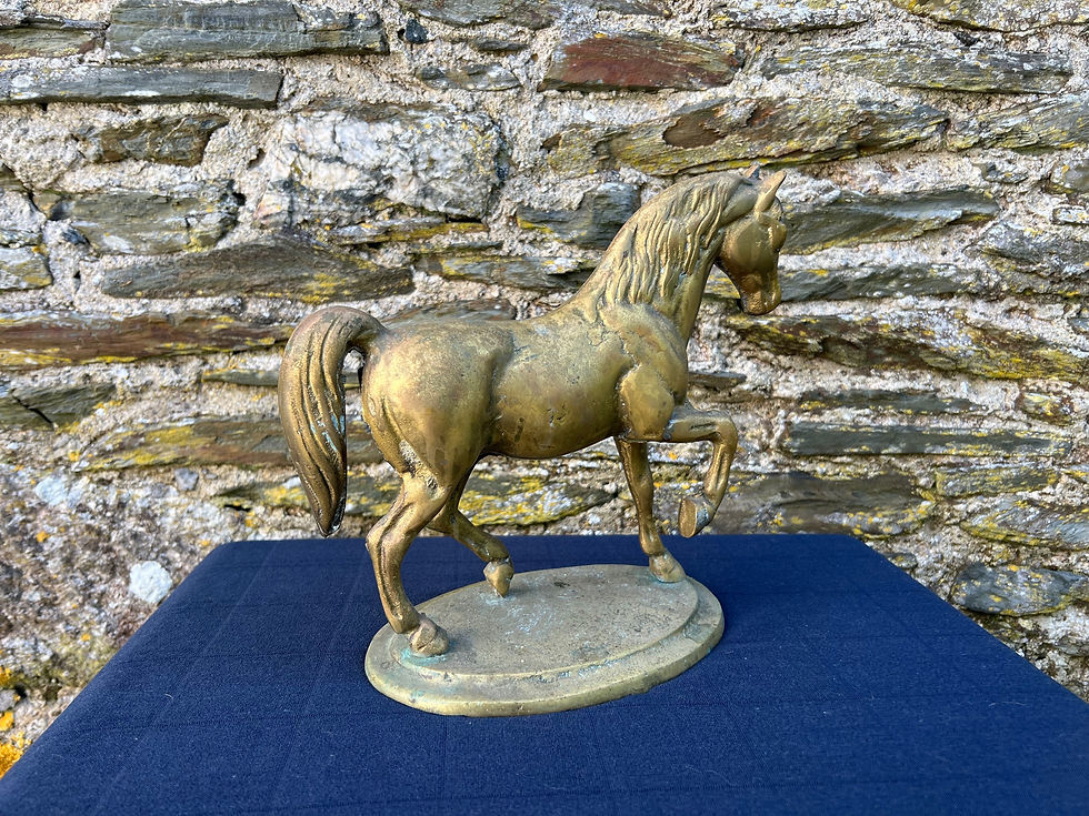 Thumbnail: Brass horse on stand 