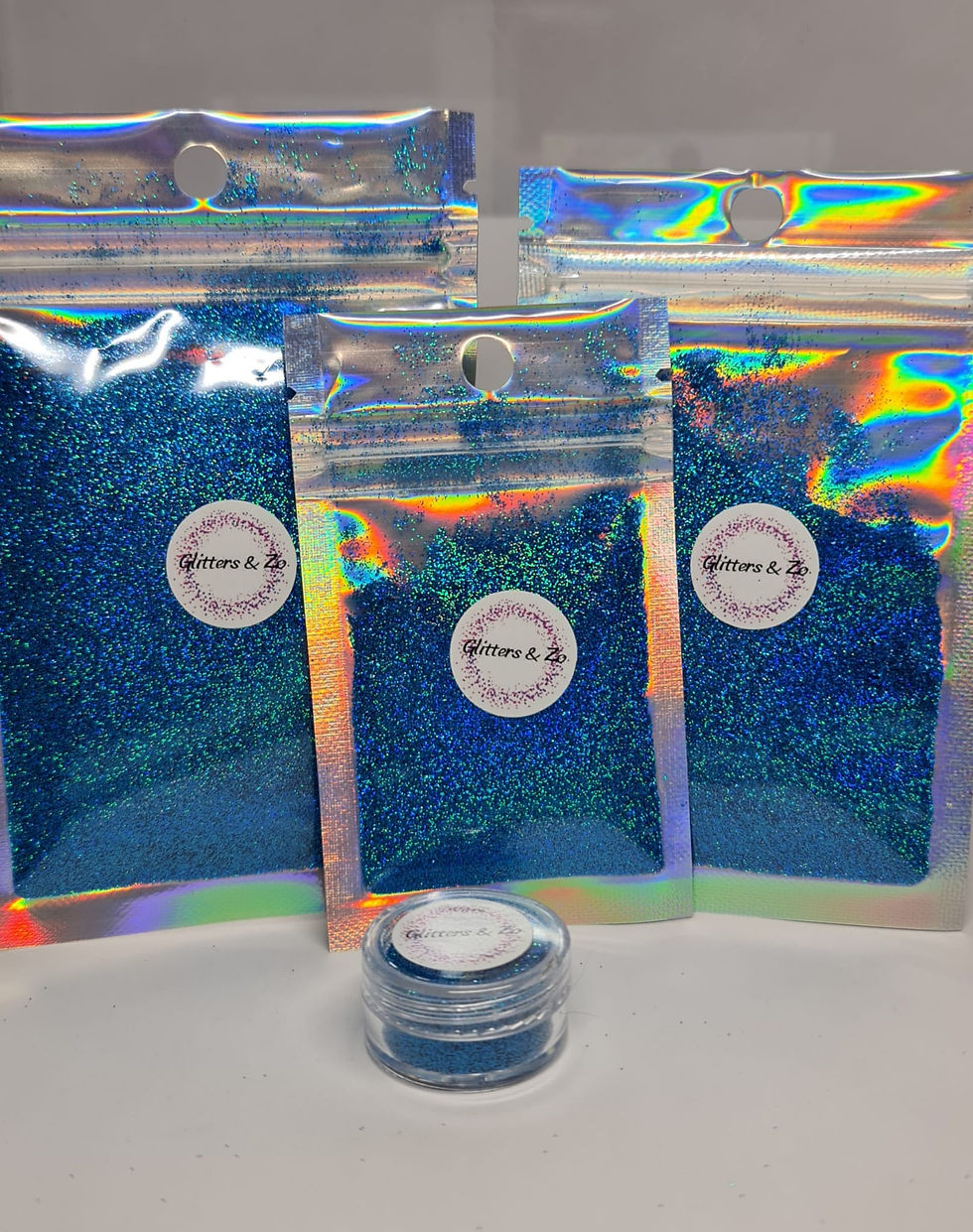 Miniaturbild: Laserblau – Glitzer fein