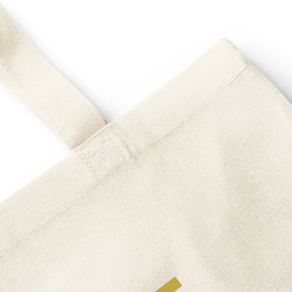Natural cotton tote bag featuring the statement HOME IS A FEELING.