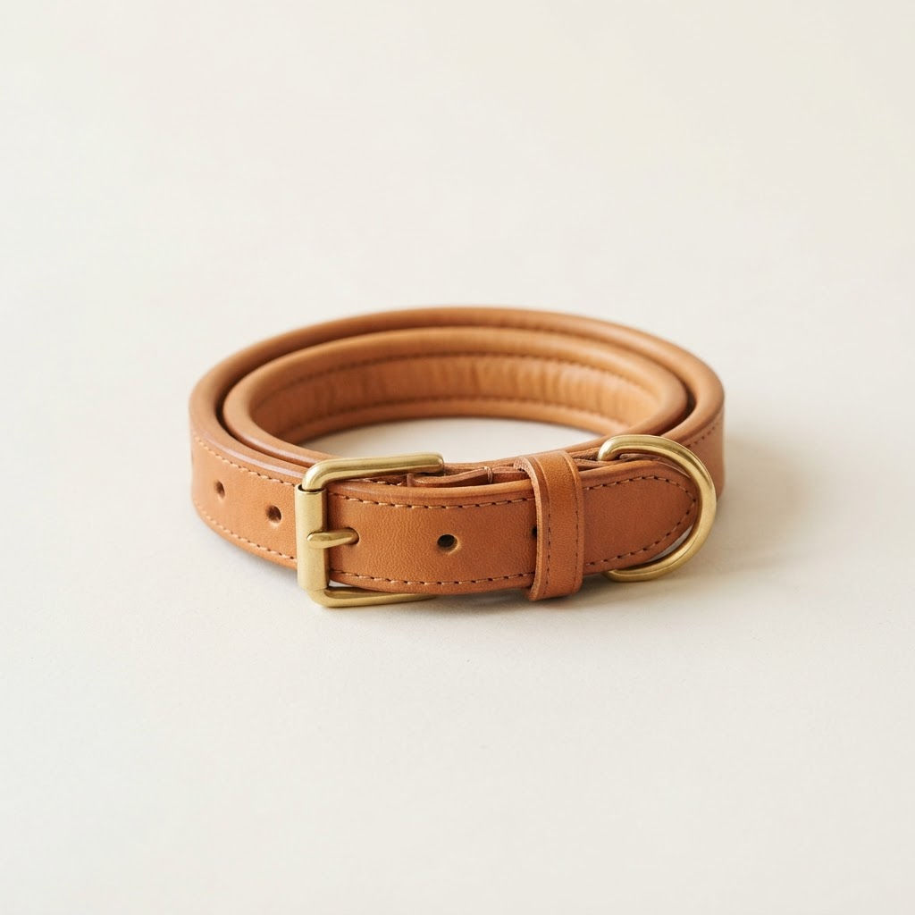 Padded Leather Dog Collar