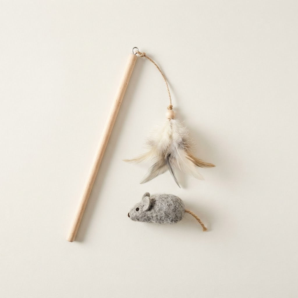 Cat Teaser Wand Set