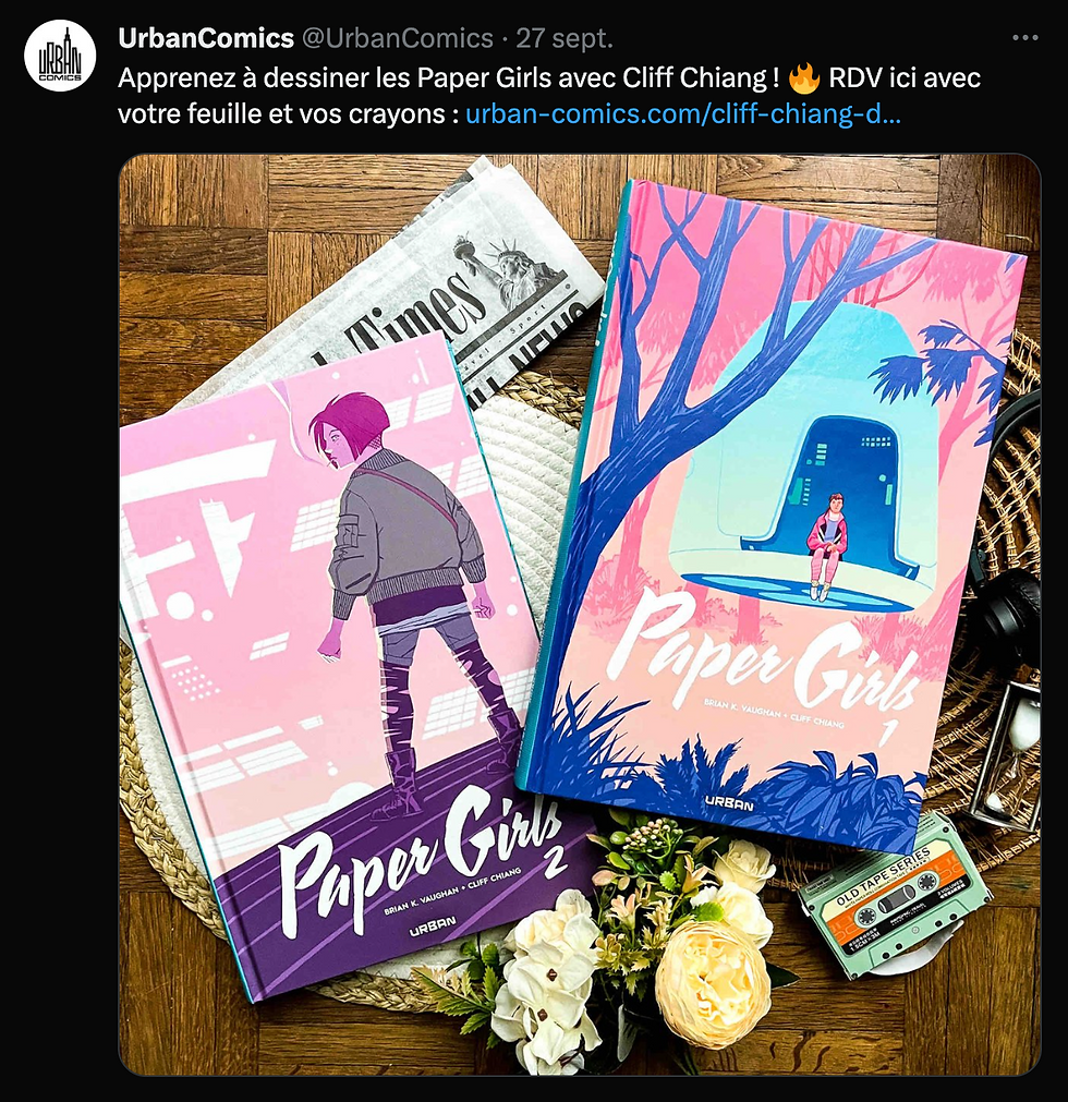 Publication Urban Comics pour Paper Girls