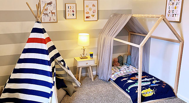 Montessori design, Toddler bedroom interior design. Kids room design