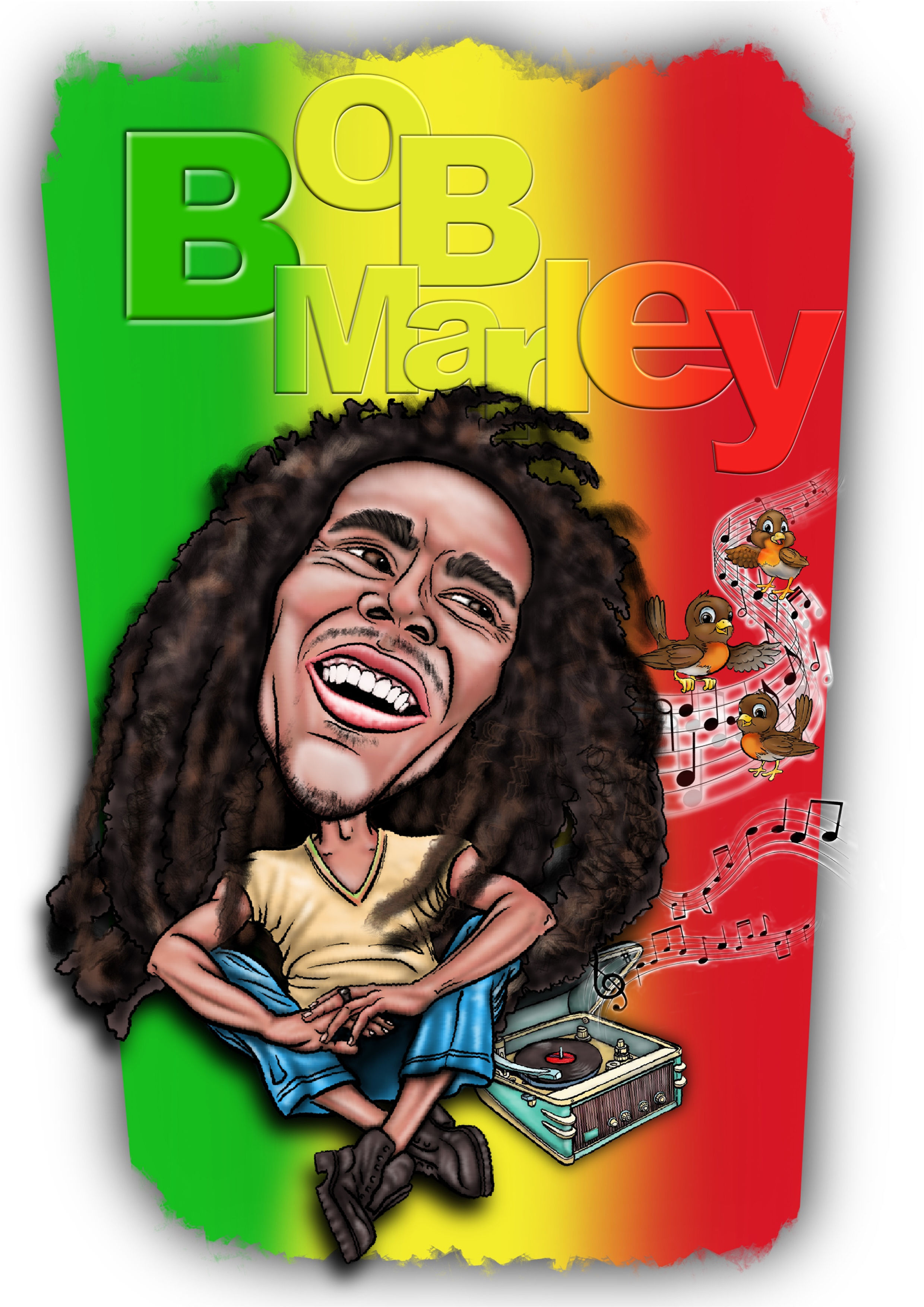 Bob Marley Caricature Print