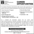 Institute of Business Administration  Karachi Jobs        May/1/ 2023