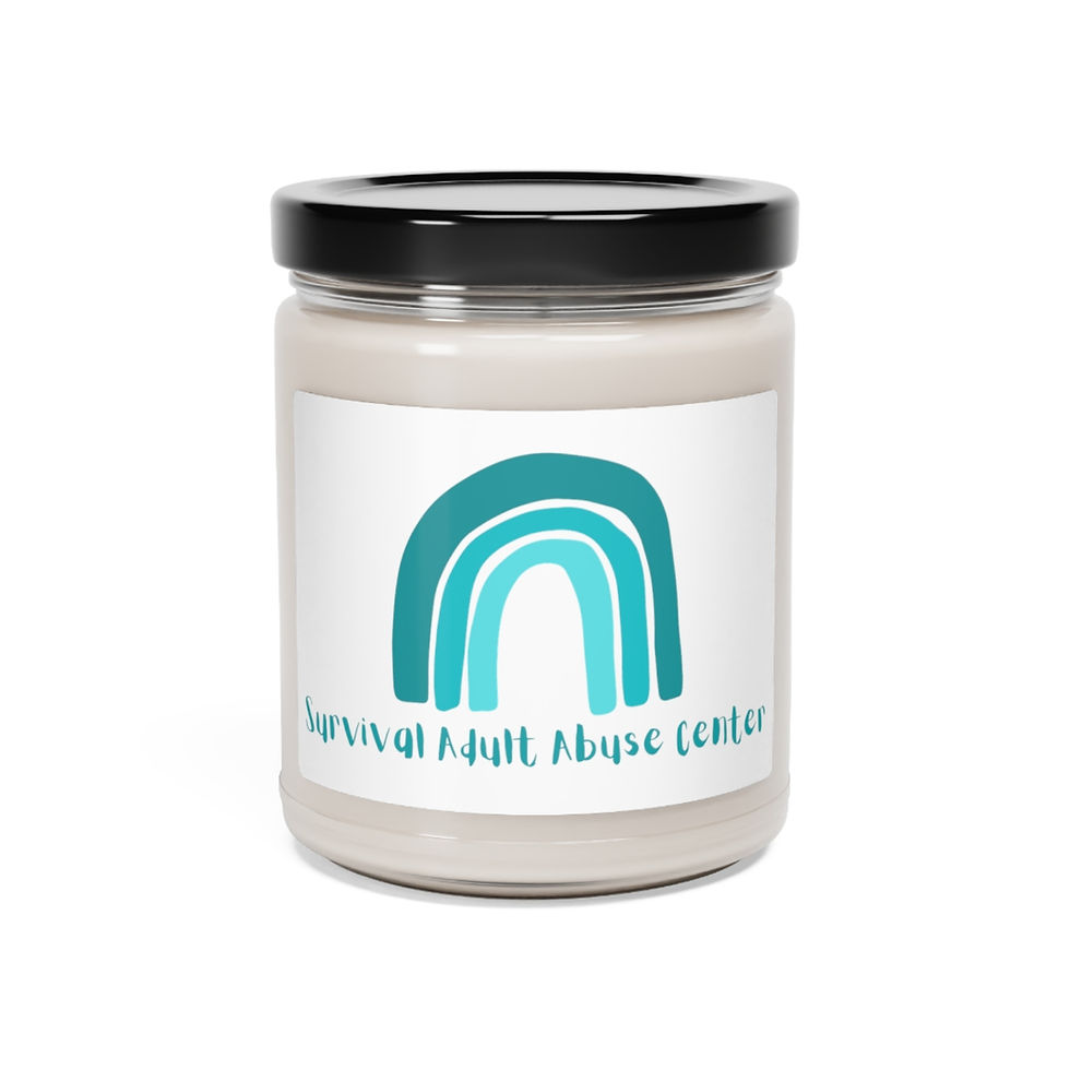 Thumbnail: Survival Adult Abuse Center - Teal Rainbow Candle