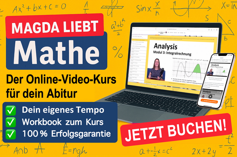In diesem Mathe-Abitur-Online-Kurs erklärt Magda dir alles, was du für dein Matheabi wissen musst. Jedes der drei großen Abi-Themen (Vektorrechnung, Analysis, Stochastik) wird unterteilt in Lektionen Schritt für Schritt in einfachen Worten erklärt und immer anhand von Übungsaufgaben eingeübt. Die Aufgaben beruhen alle auf originalen Abiaufgaben und steigern sich in der Schwierigkeit, sodass du (motivierend!) mit einfachen Aufgaben startest und dich dann zu den wirklich schwierigen AFB III-Aufgaben hochtrainierst.