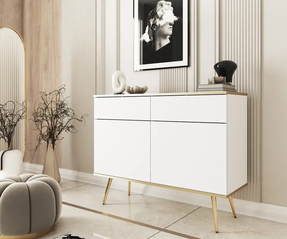 Miniatură: Comodă ORO SYSTEM KSZ107, finisaj alb