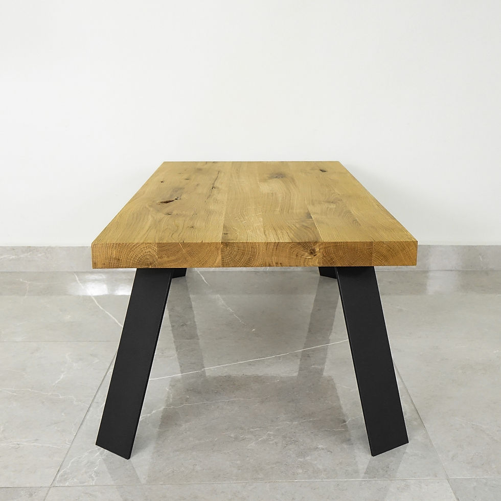 Miniatură: Set 4 picioare metalice de masă FLAT basic 31 black