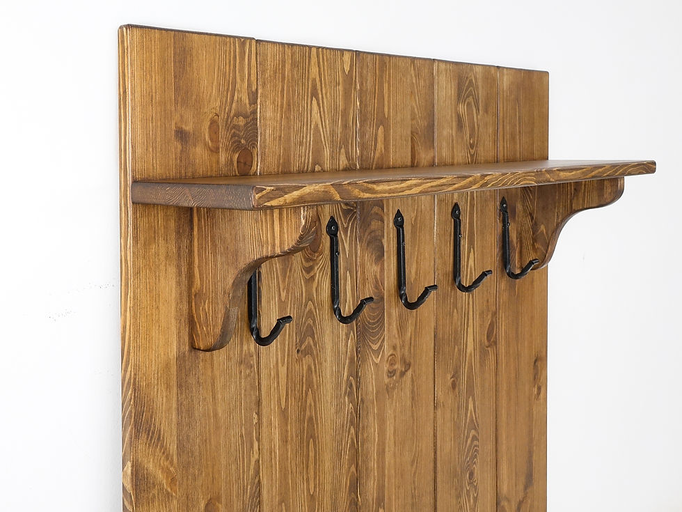 Miniatură: Panou cuier din lemn masiv RUSTYK 1