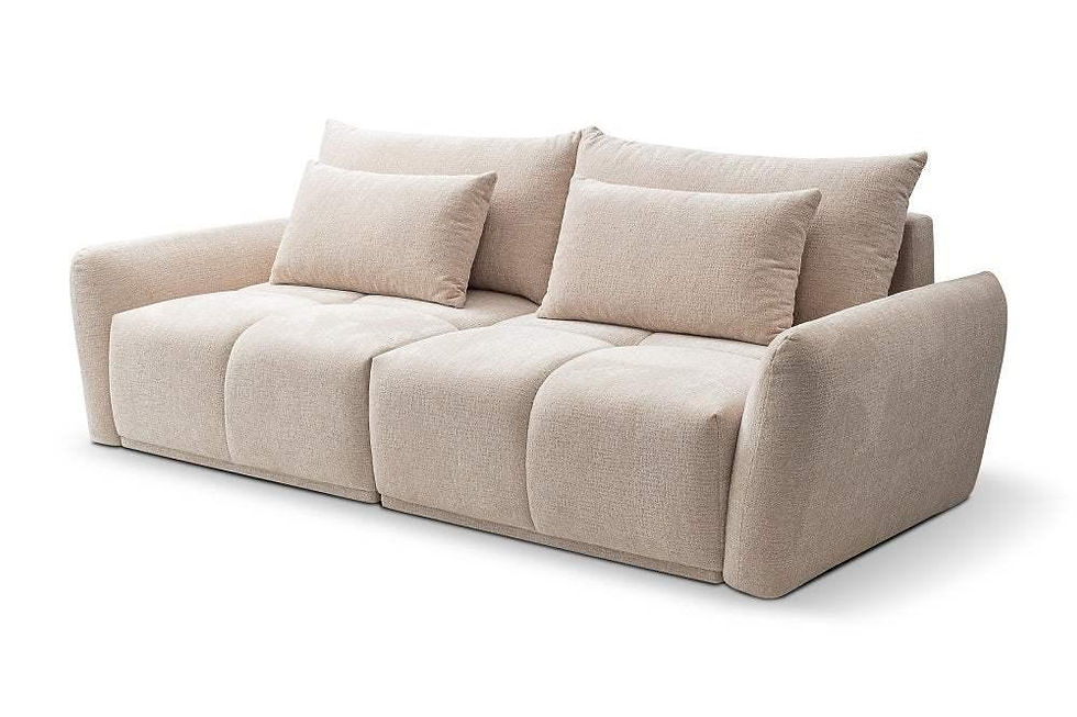 Miniatură: Canapea 2 locuri extensibilă cu spațiu de depozitare ALIA, model personalizabil