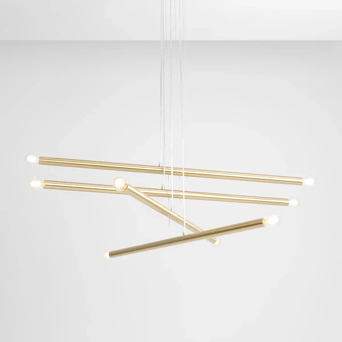 Lustră Tubo 8 Brass