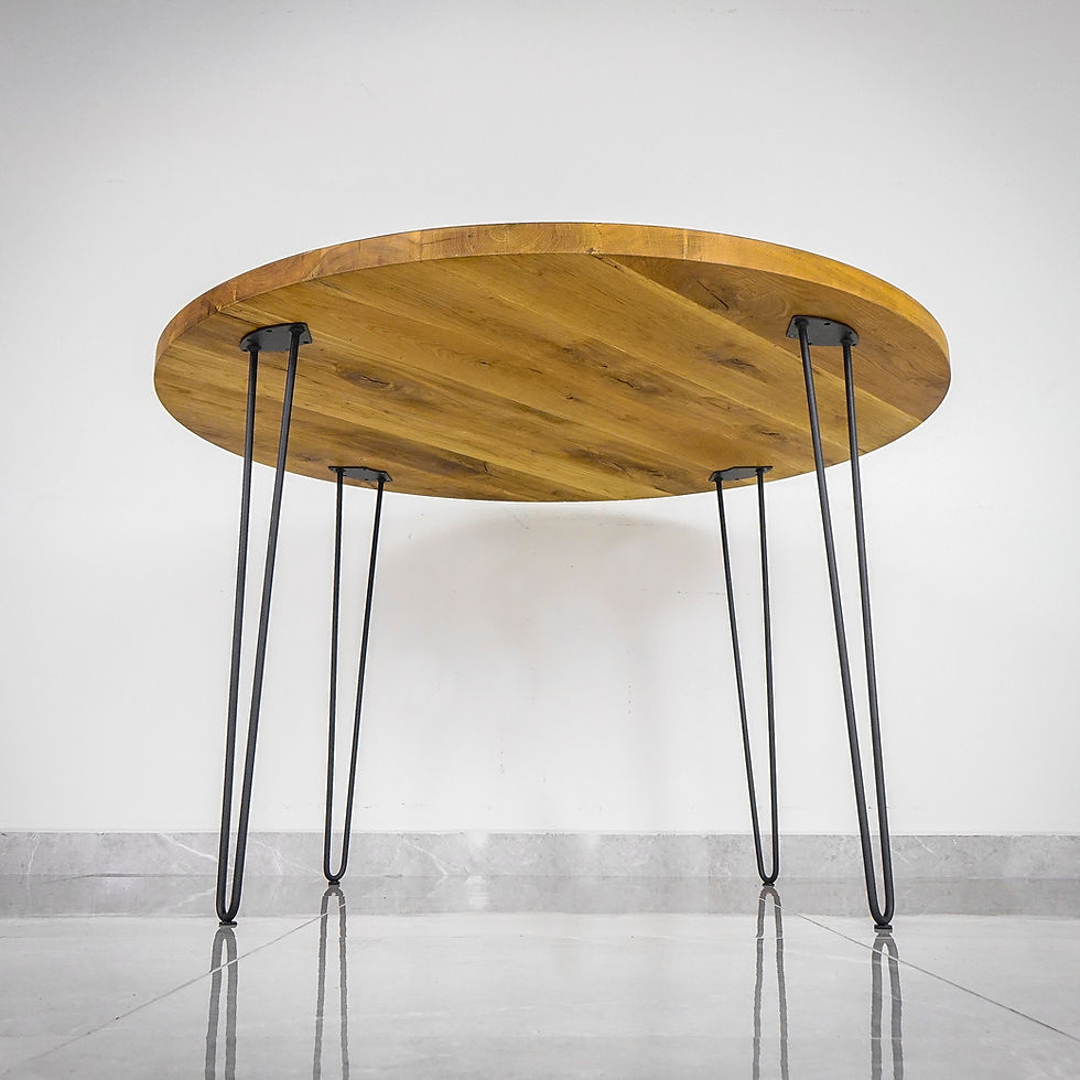 Miniatură: Set 4 picioare metalice de masă HAIRPIN Double 73 steel