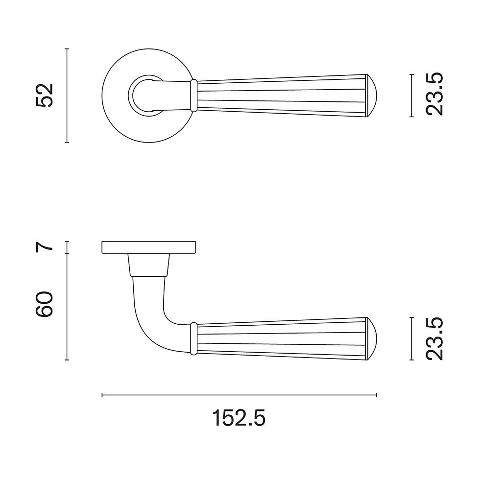 Miniatură: Set mânere MARIGOLD, auriu mat