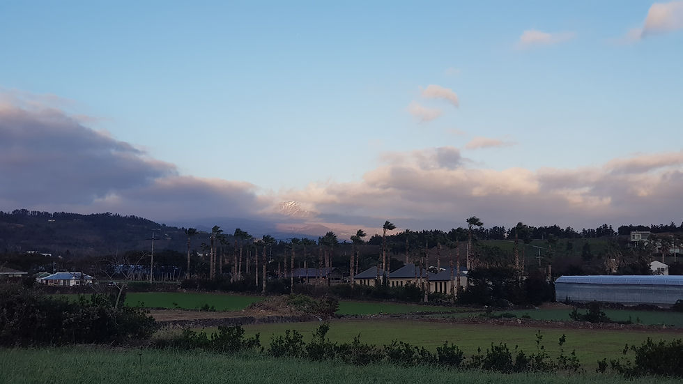 snowy mt halla jeju
