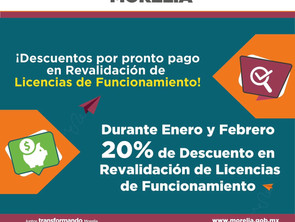 Mantiene Gobierno de Morelia descuento en renovación de licencias municipales