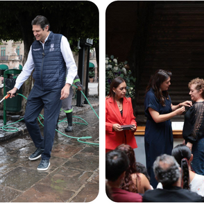 Sin el alcalde presente, entregan en Morelia la Presea Amalia Solórzano Bravo a Verónica Villaseñor