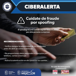 Alerta SSP: Cuidado con la Suplantación de Identidad o “spoofing” en línea.  