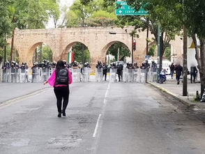 Despliega SSP dispositivo de seguridad en las inmediaciones de la SFA ante manifestación de CNTE