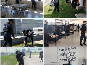 Elementos de SSP realizan limpieza en cuarteles de Jiquilpan y Apatzingán