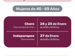 Anuncia SSM mastografías gratuitas en Charo e Indaparapeo