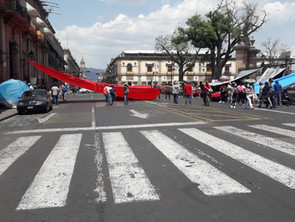 Instala Poder de Base Plantón en el Primer Cuadro de Morelia