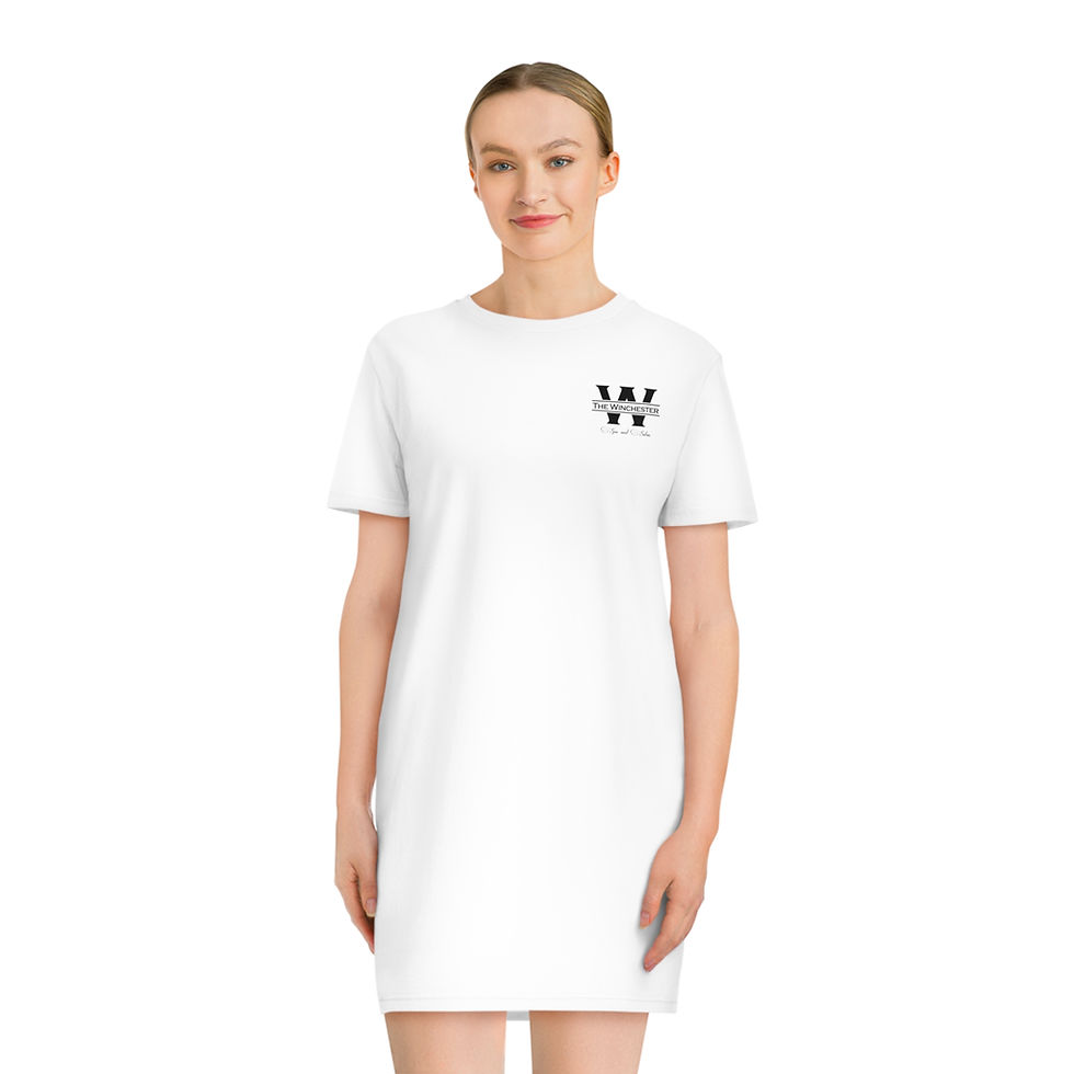 Thumbnail: Winchester Logo Black Dress - Spinner T-Shirt Dress