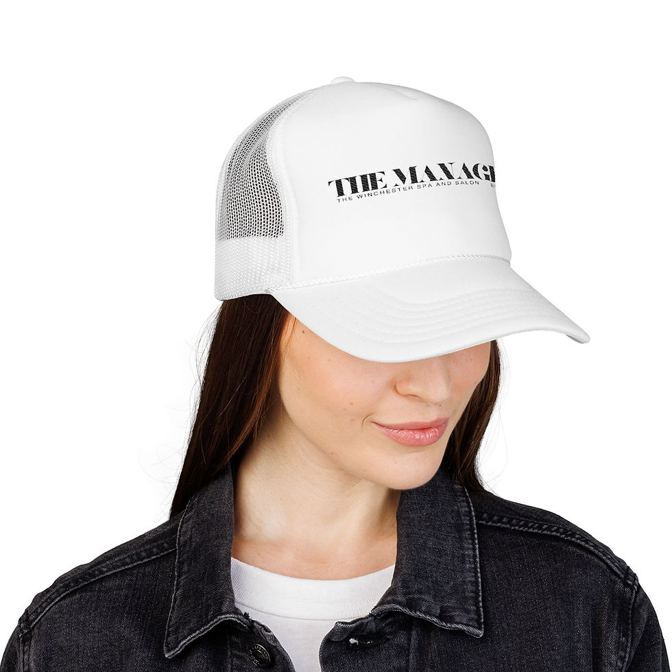 Thumbnail: THE MANAGER Foam Trucker Hat, Embroidered Hair Stylists  