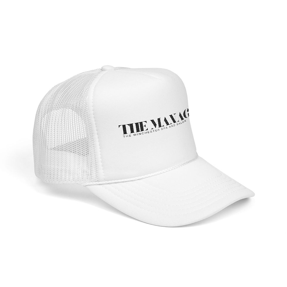 Thumbnail: THE MANAGER Foam Trucker Hat, Embroidered Hair Stylists  