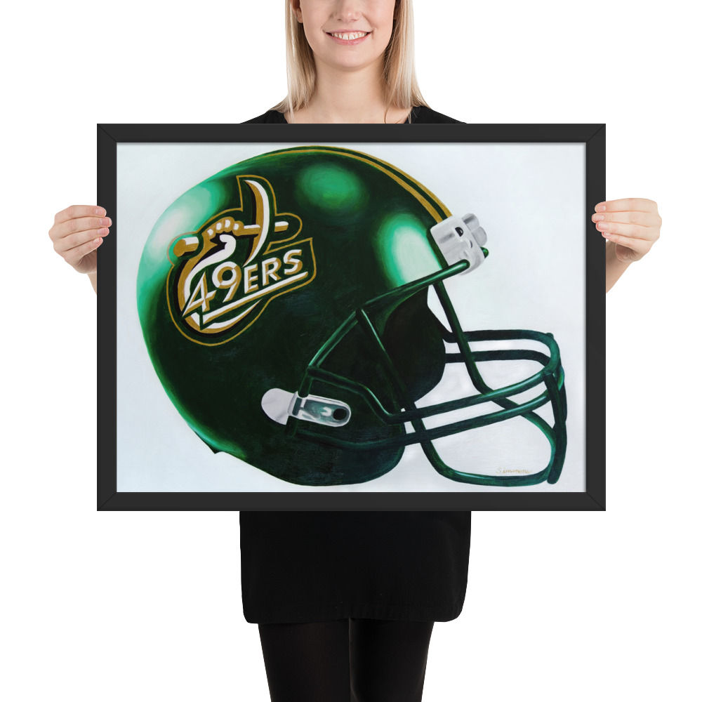 'Niner Nation' Football Helmet - Framed