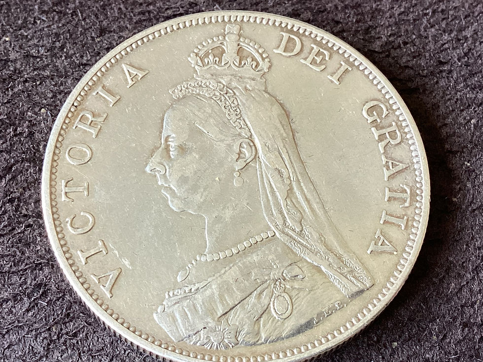 Thumbnail: British Double Florin 1889 in EF/aUNC condition