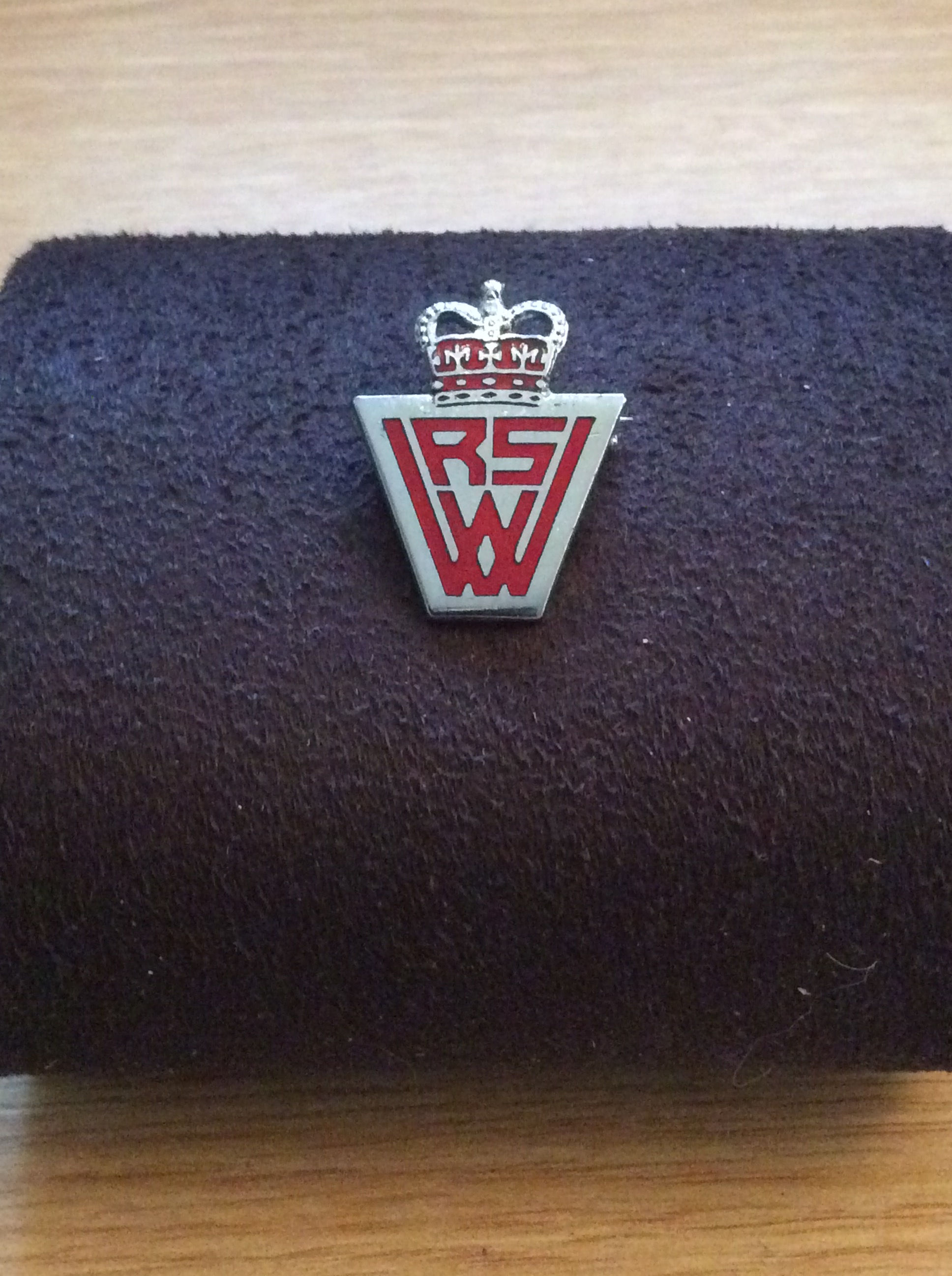 WRVS Enamel Pin Badge by Marples Beasley, Birmingham