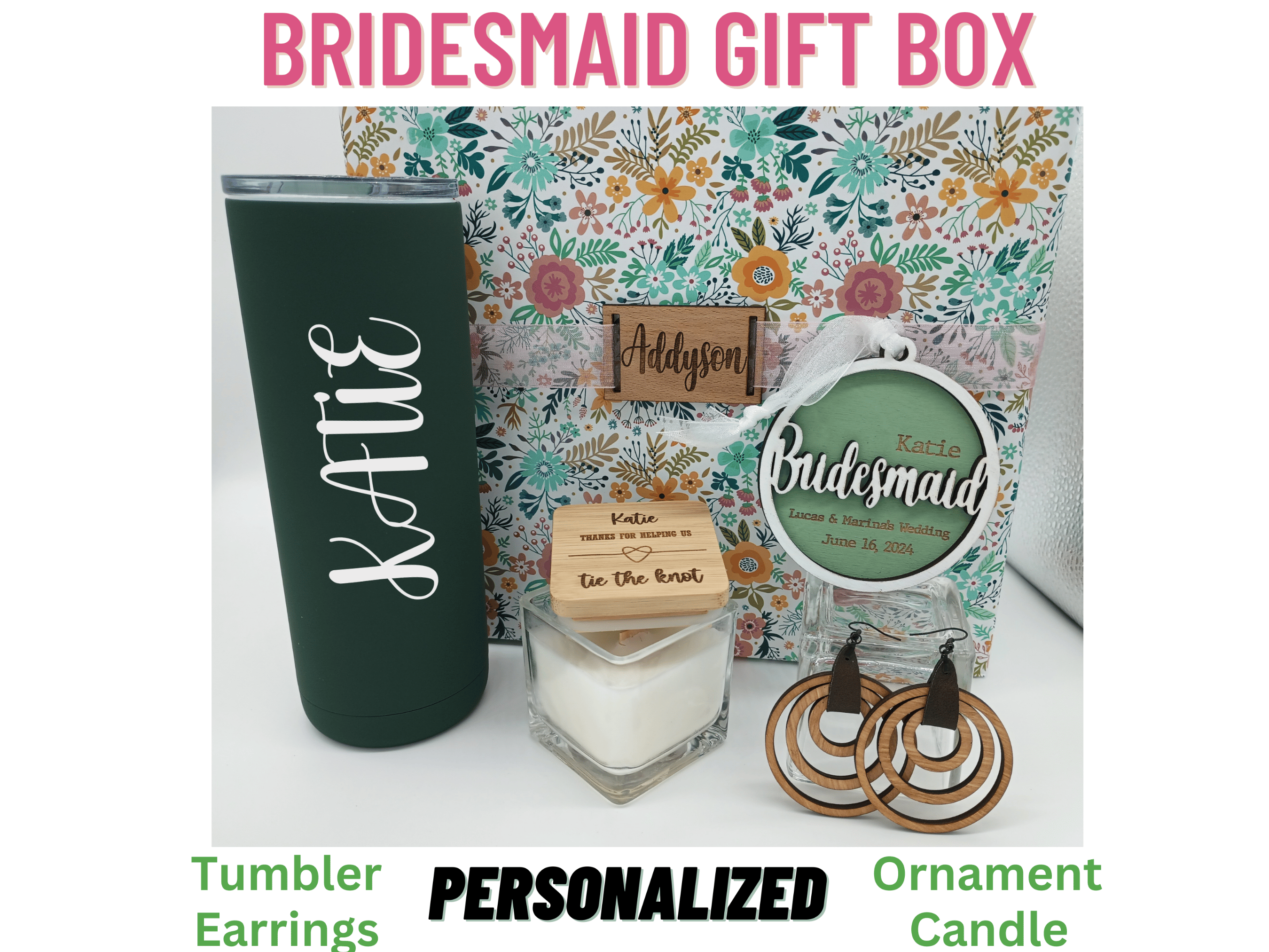 Bridesmaid Gift Box Personalized Wedding Party Thank You
