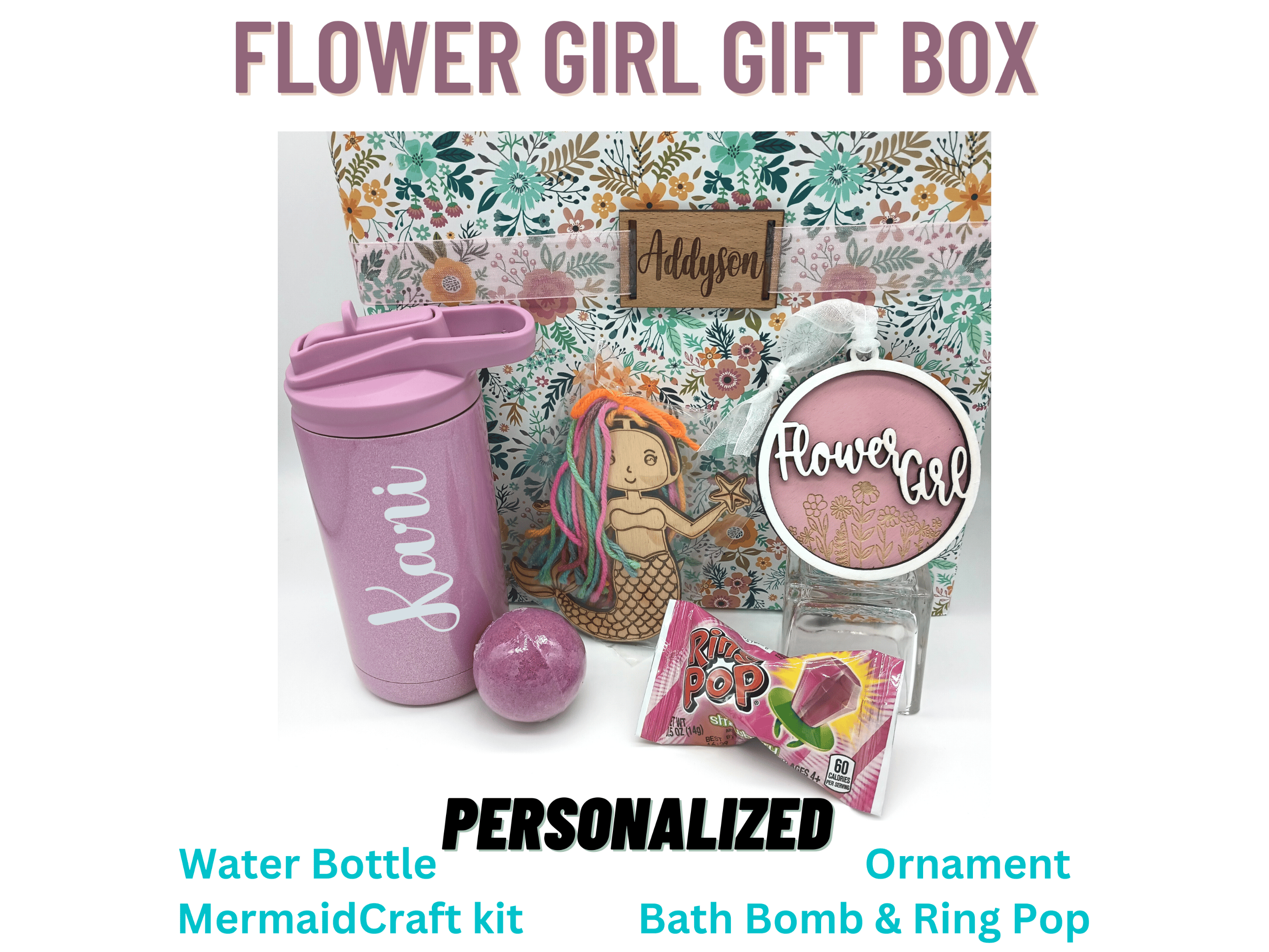 Flower Girl Gift Box Personalized Wedding Party Thank You