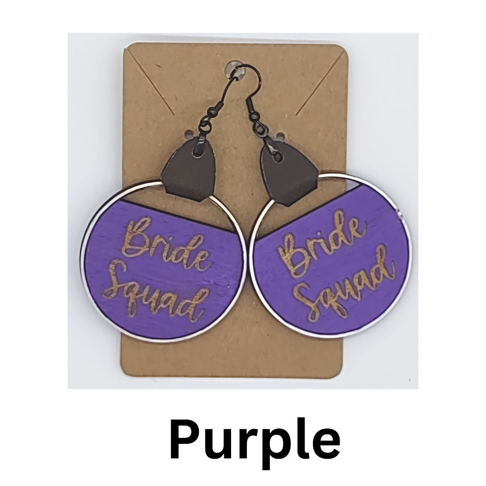 Thumbnail: Bachelorette Party Earrings | Hand-painted Stagette Earrings | Bride Squad Earri