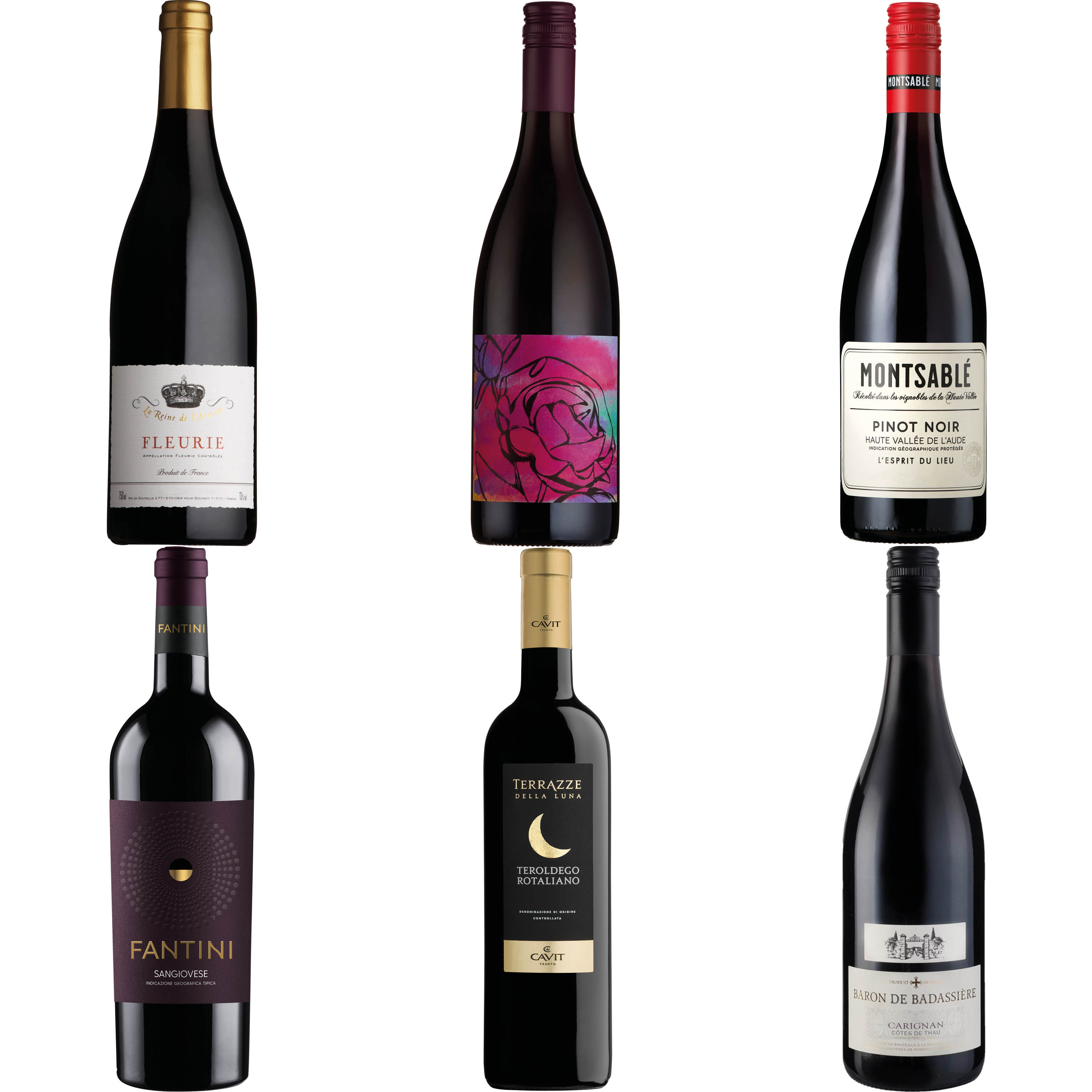 The Bright & Brilliant Reds Case (reds under 13% ABV) - CASE OF 6 BOTTLES