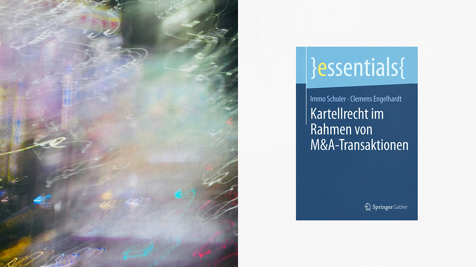 Buchcover „ Kartellrecht im Rahmen von M&A-Transaktionen“ von Immo Schuler & Prof. Dr. Clemens Engelhardt.