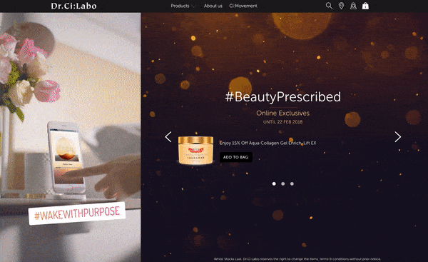 Dr. Ci Labo: eCommerce website