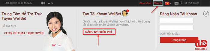 Hướng dẫn cách vào Wellbet và đăng kí tài khoản trong vòng 1 nốt nhạc