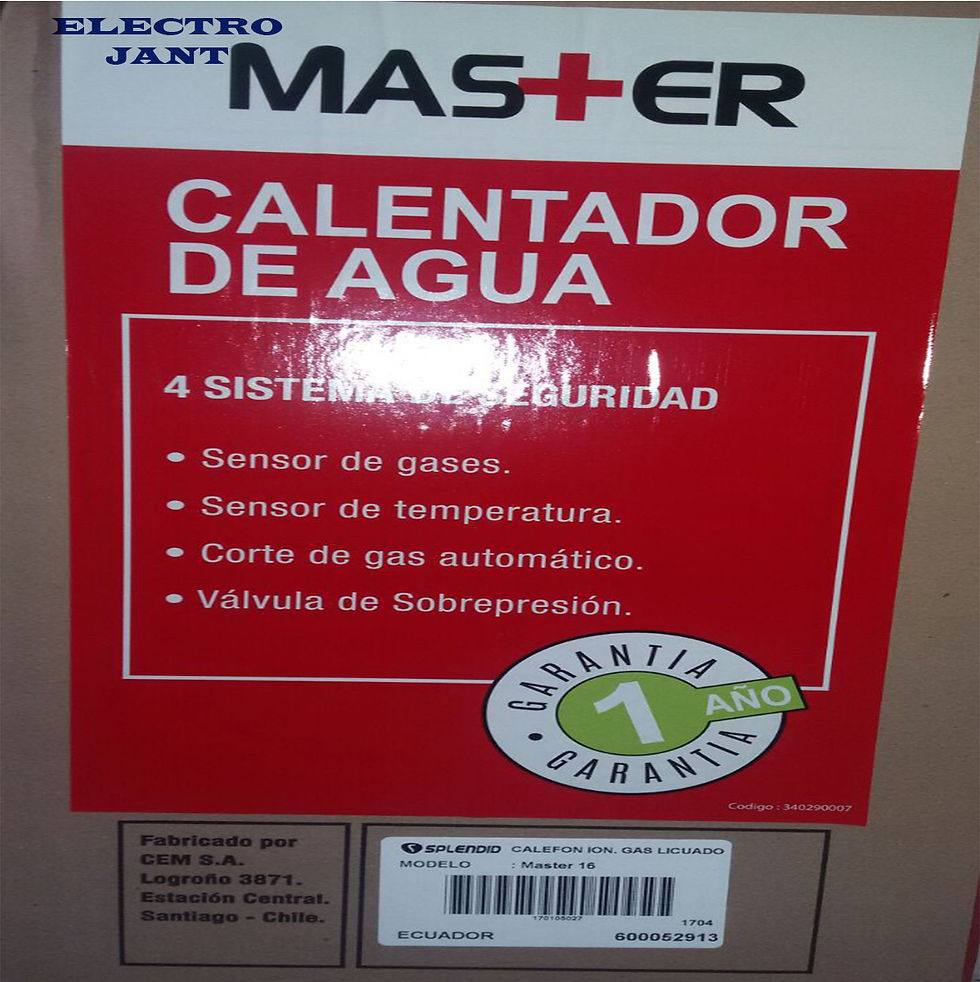 Miniatura: Calefon A Gas Splendid Master 16lts