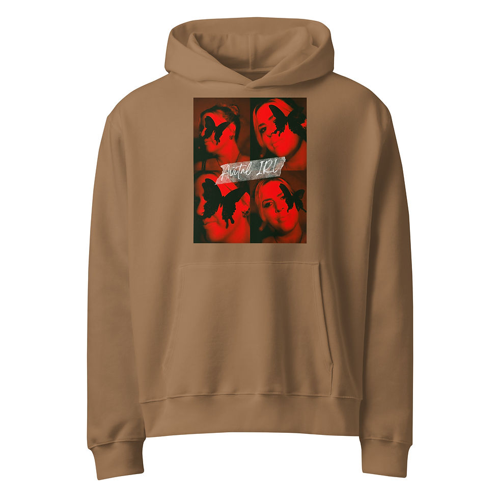 Thumbnail: Avital IRL Red Butterfly Oversized Hoodie