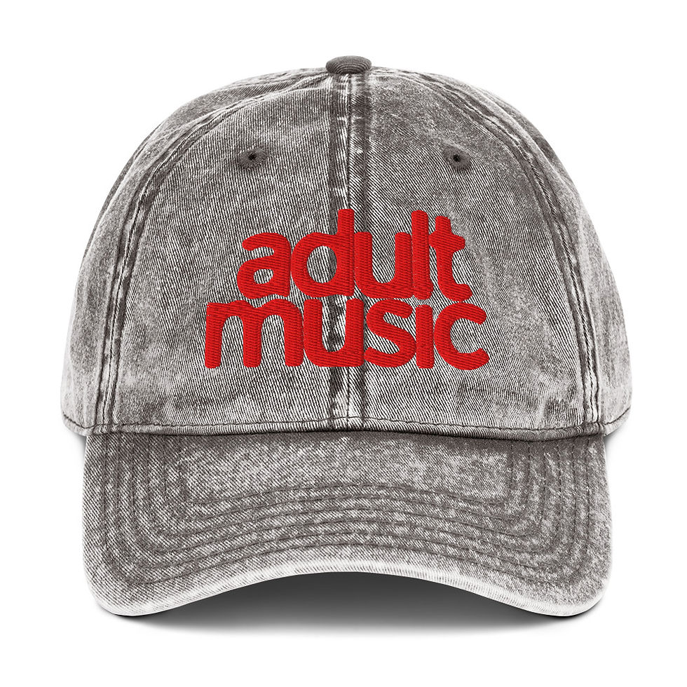 'Adult Music' Vintage Cotton Twill Cap