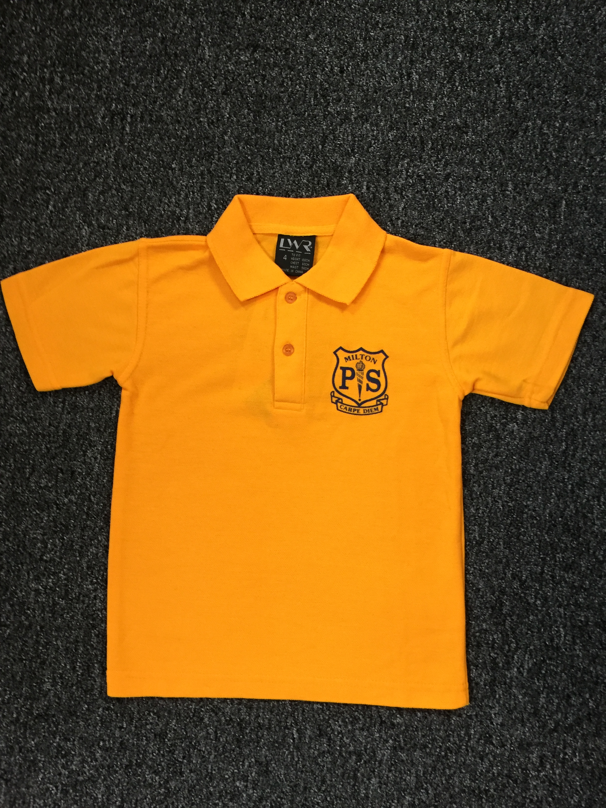 LWR gold unisex polo shirt