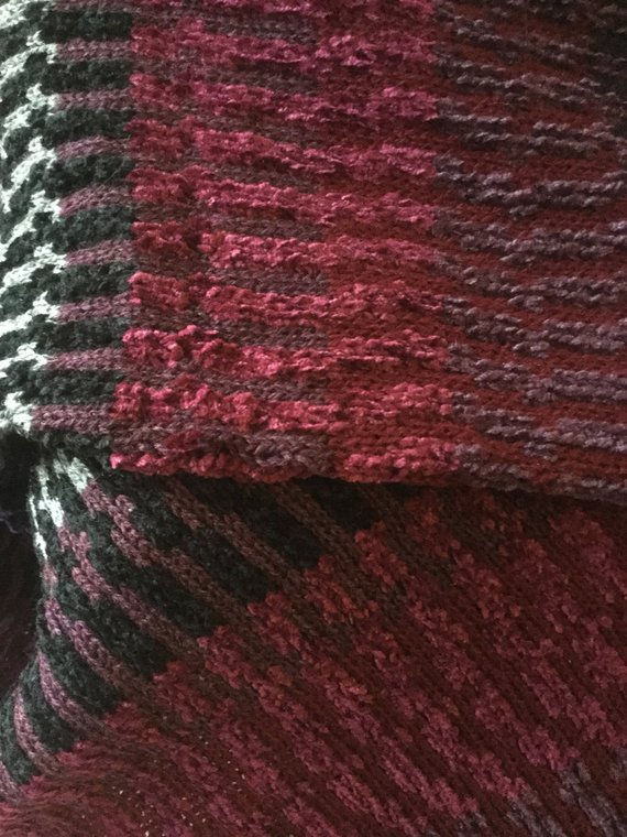 Thumbnail: Multi-colour Wool Chenille Scarf