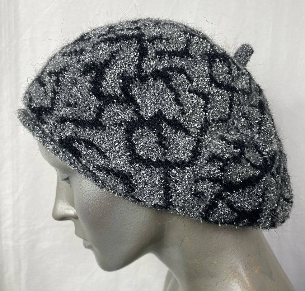 Thumbnail: Kid Mohair knitted beret - various colours