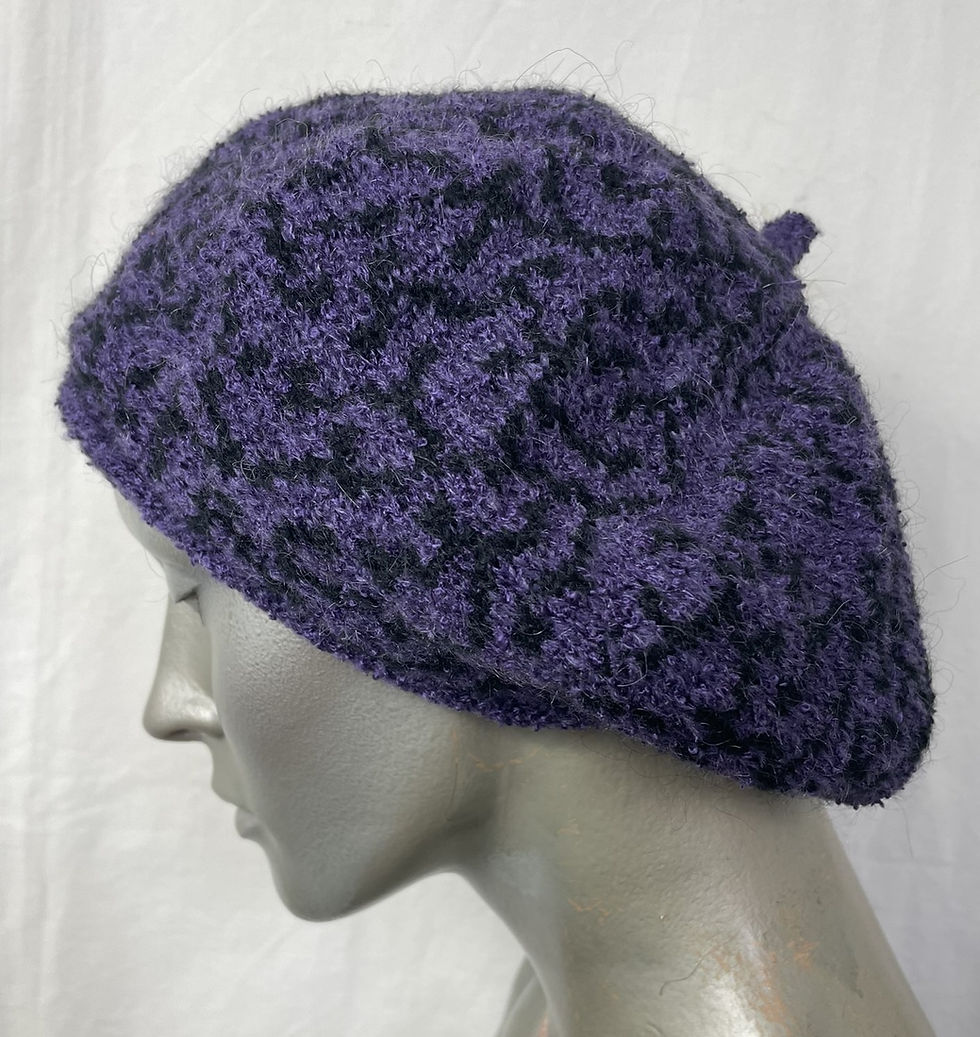 Thumbnail: Kid Mohair knitted beret - various colours