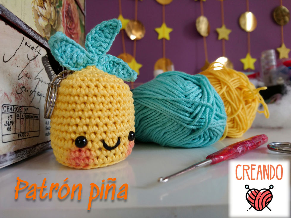 Paso a paso piña kawaii en crochet (amigurumi) 
