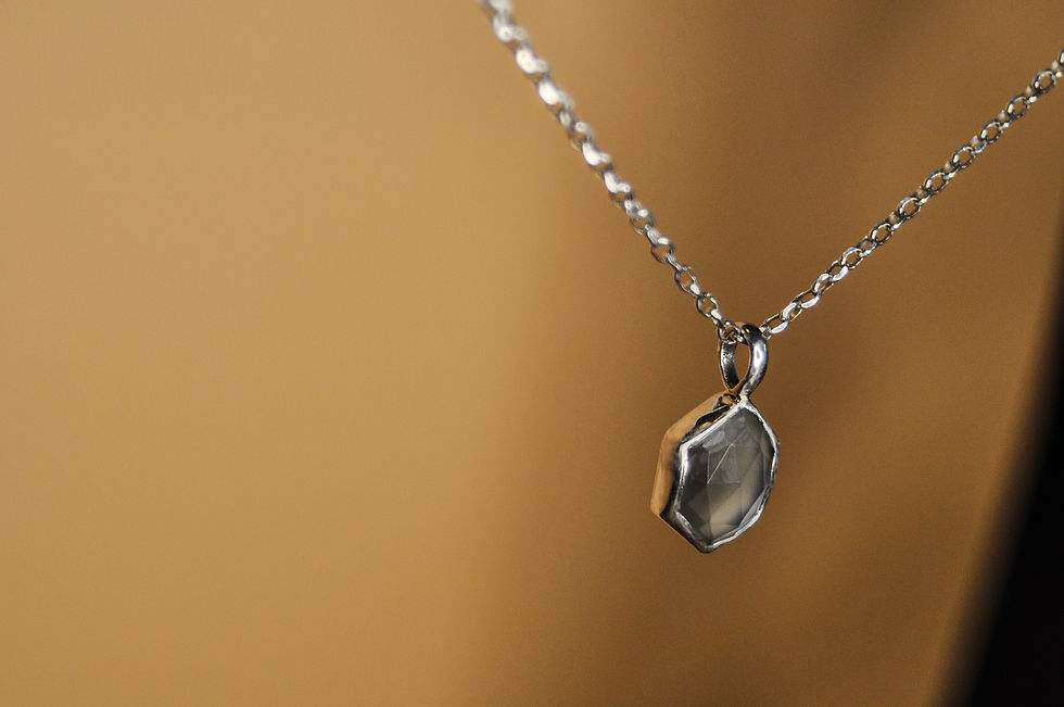 Thumbnail: Grey Moonstone Shield One-of-a-kind