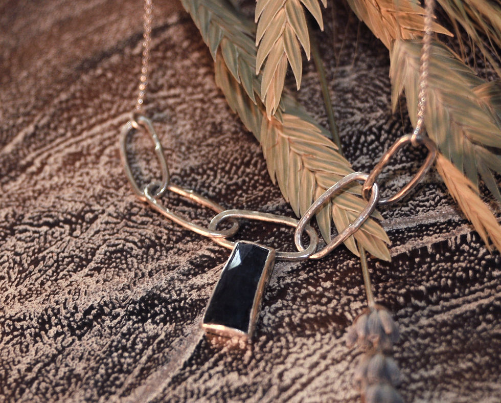 Thumbnail: Kyanite Paperclip Necklace
